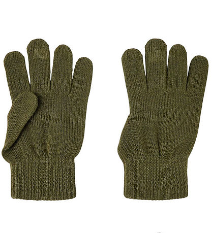 Name It Gloves - Noos - NknMagic - 3-Pack - Olive Night/Grey Me