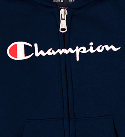 Champion Sweat Set - Cardigan/Sweatpants - Navy/Grey Melange
