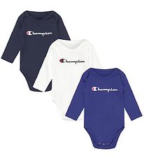 Champion Bodysuit l/s - 3-Pack - Blue/White/Black Champion Bodysuit l/s - 3-Pack - Blue/White/Black