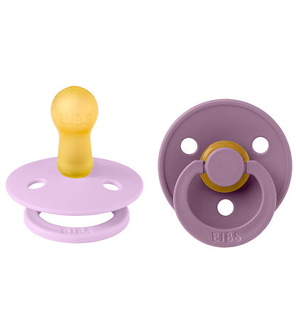 BIBS Colour Pacifiers - 2-Pack - Size 2 - Round - Violet Sky/Mau BIBS Colour Pacifiers - 2-Pack - Size 2 - Round - Violet Sky/Mau