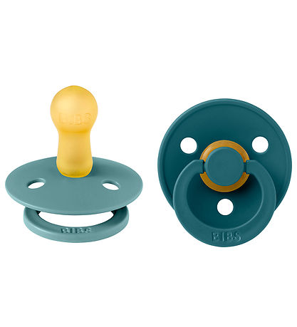 BIBS Colour Pacifiers - 2-Pack - Size 2 - Round - Iceland Sea/Fo BIBS Colour Pacifiers - 2-Pack - Size 2 - Round - Iceland Sea/Fo