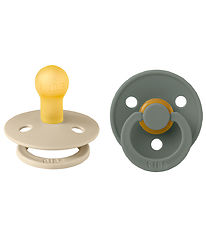 BIBS Colour Pacifiers - 2-Pack - Size 1 - Round - Vanilla/Pine