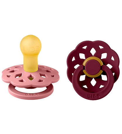 BIBS Boheme Pacifiers - 2-Pack - Size 1 - Round - Dusty Pink/Eld BIBS Boheme Pacifiers - 2-Pack - Size 1 - Round - Dusty Pink/Eld