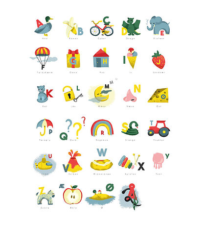 Citatplakat Poster - Children's poster - Children's Alphabet ll 