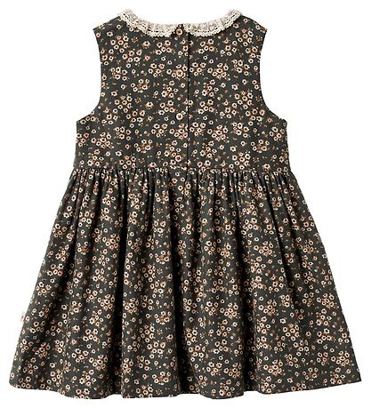 Wheat Dress - Elma - Black Coal Flowers