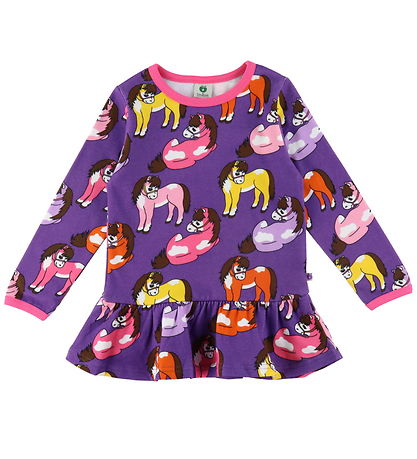 Småfolk Sweatshirt - Purple Heart w. Horses Småfolk Sweatshirt - Purple Heart w. Horses