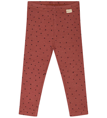 Petit Piao Leggings - Modal - Rib - Berry Dust/Dark Ed Petit Piao Leggings - Modal - Rib - Berry Dust/Dark Ed