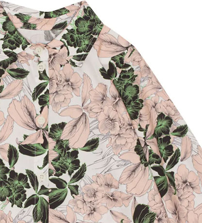 Christina Rohde Shirt - White w. Flowers