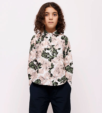 Christina Rohde Shirt - White w. Flowers