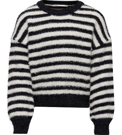 Kids Only Blouse - Knitted - KogNewPiumo - Black/Egret Stripes Kids Only Blouse - Knitted - KogNewPiumo - Black/Egret Stripes