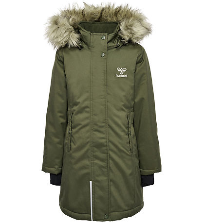 Hummel Winter Coat - hmlAlma Tex - Olive Night