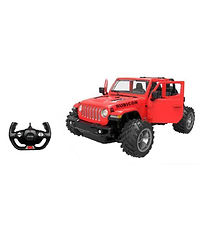 Rastar Remote Control Car w. Lights - Jeep Wrangler Rubicon - 1: Rastar Remote Control Car w. Lights - Jeep Wrangler Rubicon - 1: