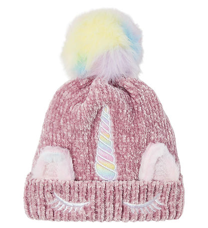 Name It Mössa - Stickad - NmfMetea - Keepsake Lilac m. Pom-Pom