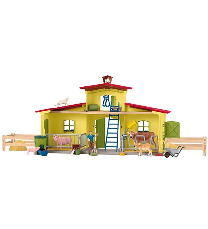 Schleich Farm World - 50x16x30 cm - Stor Bondgård 42605 - Gul