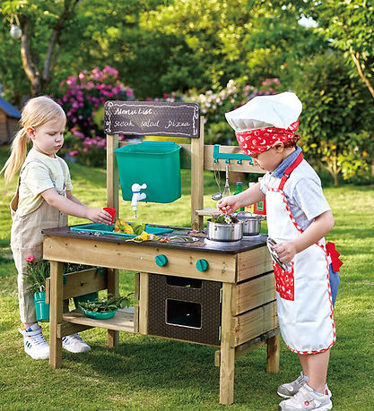 Hape Outdoor kitchen w. Accessories - Nature Fun Hape Outdoor kitchen w. Accessories - Nature Fun