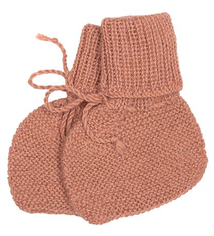 Huttelihut Booties - Knitted - Wool - Heather Rose Huttelihut Booties - Knitted - Wool - Heather Rose