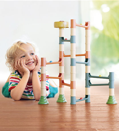 Quercetti Ball Track - Migoga Marble Run Playbio - 49 Parts - 86