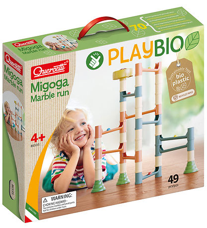 Quercetti Ball Track - Migoga Marble Run Playbio - 49 Parts - 86