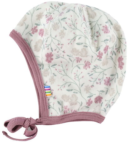Joha Babymütze - Wolle/Bambus - Offwhite/Rose