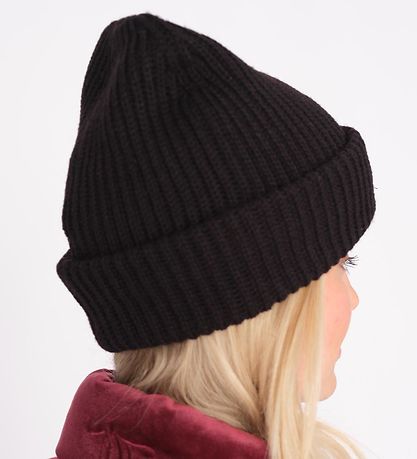 Juicy Couture Muts - Wol/Acryl - Framboos - Zwart Juicy Couture Muts - Wol/Acryl - Framboos - Zwart