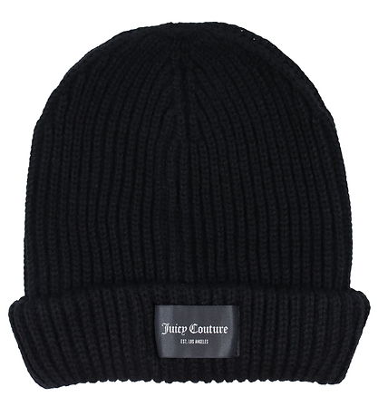 Juicy Couture Muts - Wol/Acryl - Framboos - Zwart Juicy Couture Muts - Wol/Acryl - Framboos - Zwart
