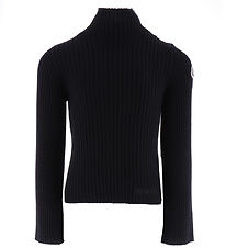 Moncler Blouse w. Turtleneck - Acrylic/Wool - Rib - Black Moncler Blouse w. Turtleneck - Acrylic/Wool - Rib - Black