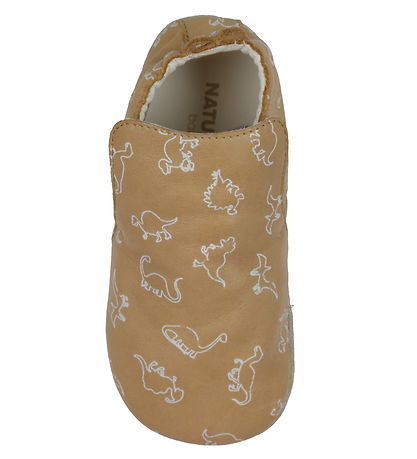 Naturino Krabbesko - Plumard - Lysebrun/Hvit m. Dinos Naturino Krabbesko - Plumard - Lysebrun/Hvit m. Dinos