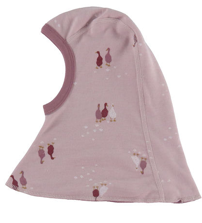 Cagoule Joha - 2 Couches - Laine/Coton - Light Bordeaux av. Oies