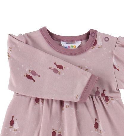 Joha Kleid - Wolle/Baumwolle - Light Bordeaux m. Gänse