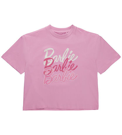 The New T-skjorte - TnBarbie - Boxy - Pastel Lavender m. Trykk