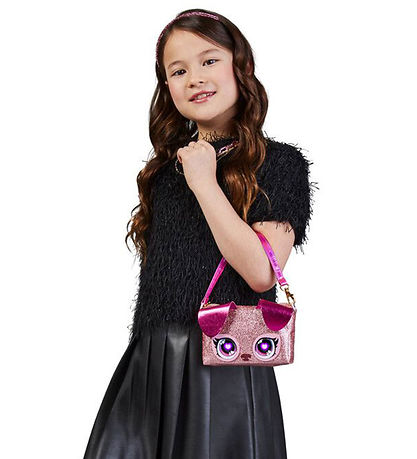 Purse Pets Handbag w. Light - Dazzling Diva - Pink Glitter