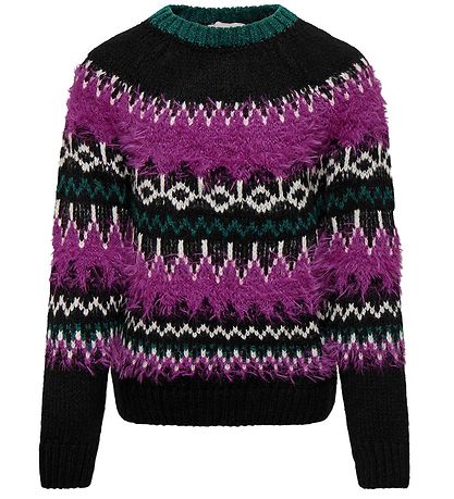 Kids Only Blouse - Knitted - KogBria - Black/Clover/Bayberry Kids Only Blouse - Knitted - KogBria - Black/Clover/Bayberry