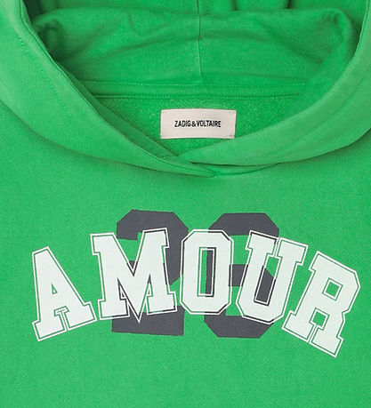Zadig & Voltaire Hoodie - Lime w. Print Zadig & Voltaire Hoodie - Lime w. Print