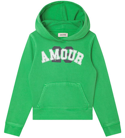 Zadig & Voltaire Hoodie - Lime w. Print Zadig & Voltaire Hoodie - Lime w. Print