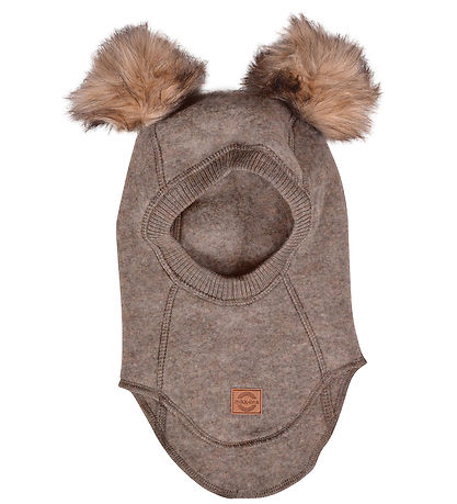 Mikk-Line Balaclava - Wool - Melange Denver w. Pom-Pom Mikk-Line Balaclava - Wool - Melange Denver w. Pom-Pom