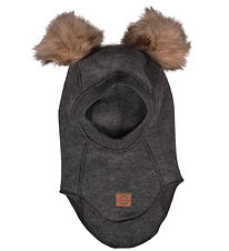 Mikk-Line Balaclava - Single Layer - Wool - Anthracite Melange w Mikk-Line Balaclava - Single Layer - Wool - Anthracite Melange w