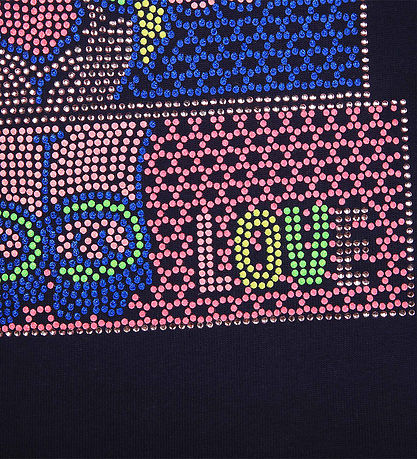 Billieblush Blouse - Navy w. Rhinestone Billieblush Blouse - Navy w. Rhinestone