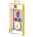 LEGO® 문구 연필 세트 - 8개 - 빨간색/파란색 포함 미니피규어