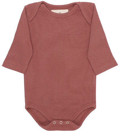 Monsieur Mini Bodysuit l/s - Waffle - Sunburn Monsieur Mini Bodysuit l/s - Waffle - Sunburn