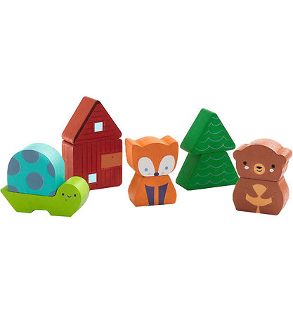 Djeco Jigsaw Puzzle - 10 Bricks - Wood - Rainbow Djeco Jigsaw Puzzle - 10 Bricks - Wood - Rainbow