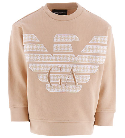 Emporio Armani Sweatshirt - Zenzero Chiaro w. White Emporio Armani Sweatshirt - Zenzero Chiaro w. White