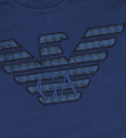 Sweat-shirt Emporio Armani - Enseigner Blue av. Logo