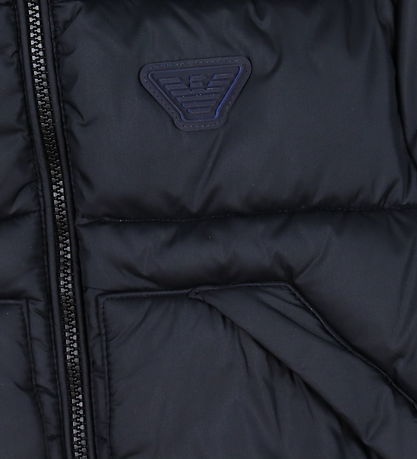 Emporio Armani Fóðraður jakki - Dökkblátt
