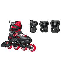 Rollerblade Rullaluistimet - Fury Combo - Musta/Punainen - Rulla Rollerblade Rullaluistimet - Fury Combo - Musta/Punainen - Rulla