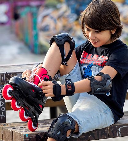 Ensemble de patins à roulettes Rollerblade - Fury Combo - Noir/R Ensemble de patins à roulettes Rollerblade - Fury Combo - Noir/R