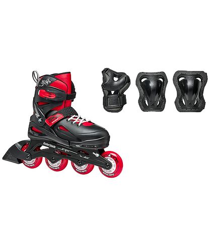 Ensemble de patins à roulettes Rollerblade - Fury Combo - Noir/R Ensemble de patins à roulettes Rollerblade - Fury Combo - Noir/R