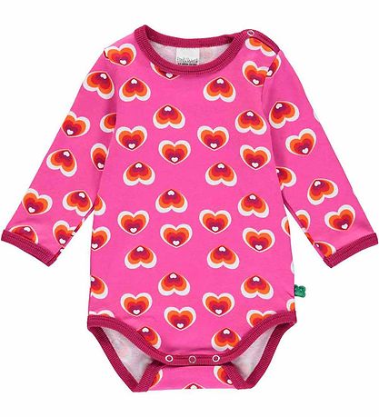 Freds World Bodysuit l/s - Heart - Fuchsia Freds World Bodysuit l/s - Heart - Fuchsia