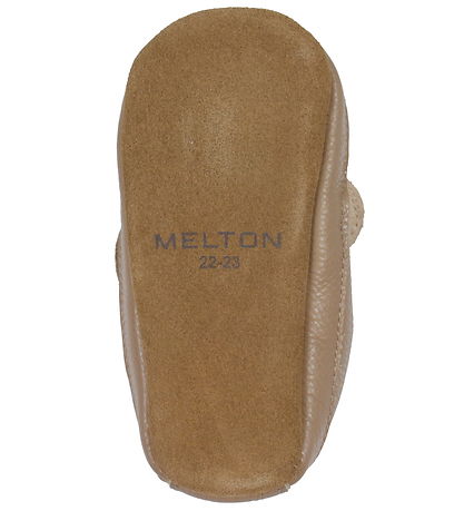 Melton Soft Sole Leather Shoes - Natural w. Butterfly