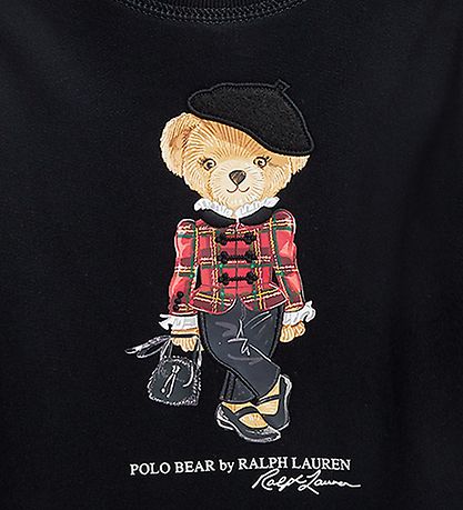 Polo Ralph Lauren Sweatshirt - Holiday - Svart m. Gosedjur