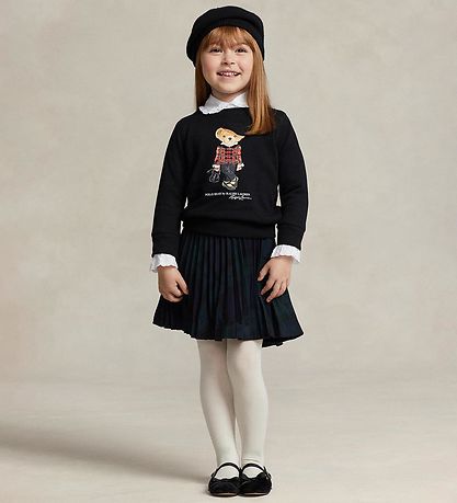 Polo Ralph Lauren Sweatshirt - Holiday - Svart m. Gosedjur